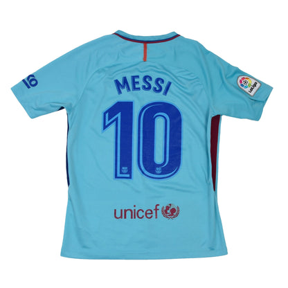 FCB 2017-2018 Away Jersey #10 Messi Size L - Blue