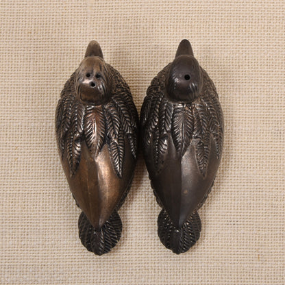 Silea Vintage Silver Plated Salt & Pepper Shakers - Ducks