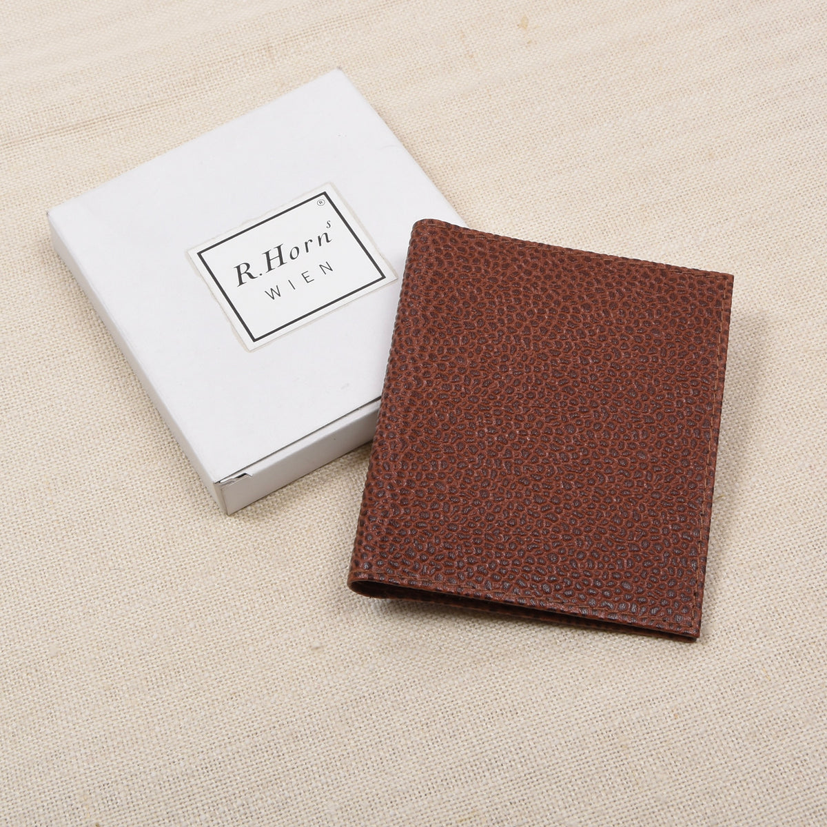 NOS R. Horn's Wien Leather Pocket Calendar 1991 Made in Austria - Brown