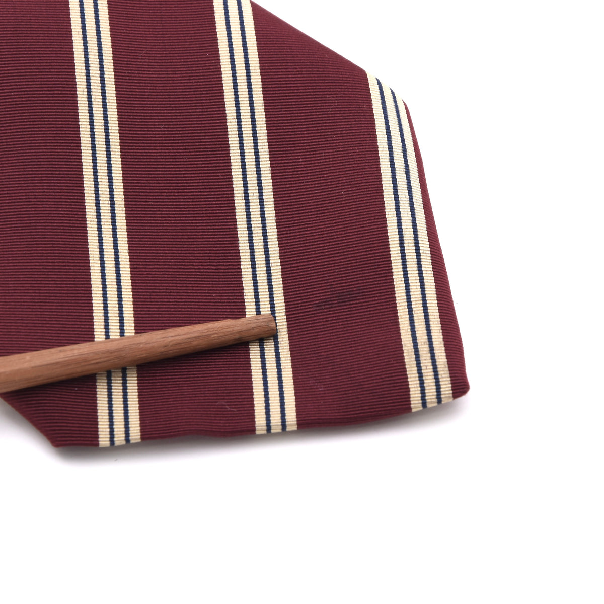 Atkinson's Vintage Irish Poplin Wolle-Seide Krawatte Made in Ireland – Rot Streifen