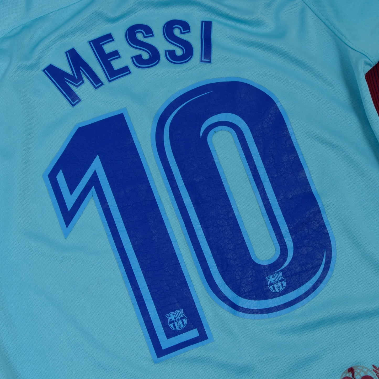 FCB 2017-2018 Away Jersey #10 Messi Size L - Blue