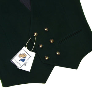 Lodenfrey Double-Breasted Wool Blend Vest/Trachtengilet ca. 49cm - Green
