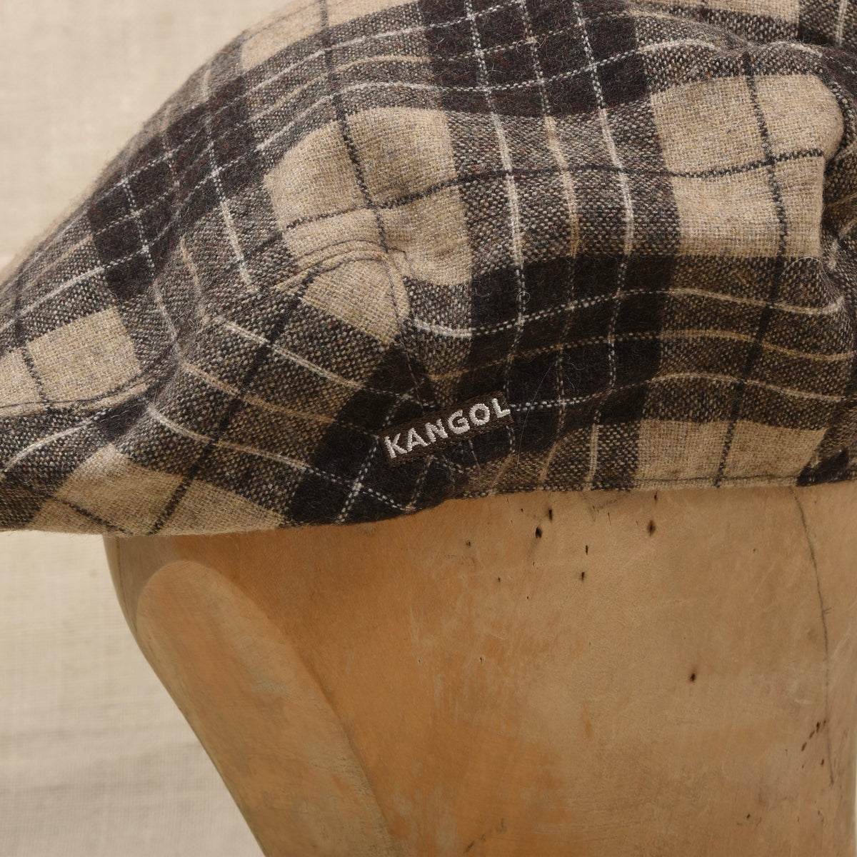 Kangol Tweed Peebles Wollmischung Schiebermütze Gr. S - Plaid