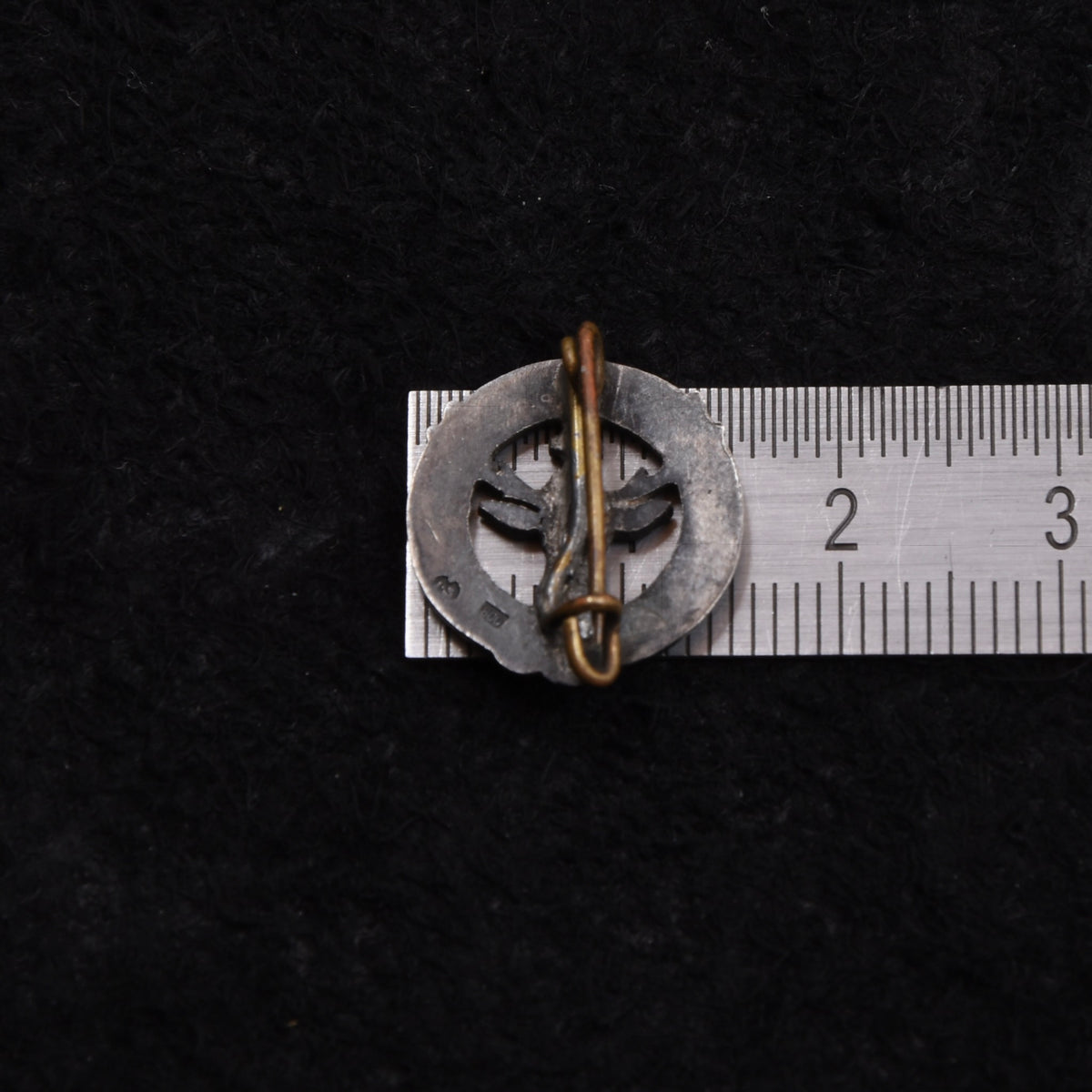 Vintage Styrian Hunting Protection Club .800 Silver Pin ca. 1.6cm