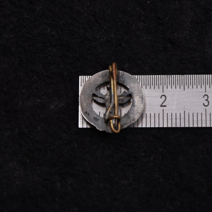 Vintage Styrian Hunting Protection Club .800 Silver Pin ca. 1.6cm