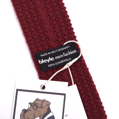 NOS Bleyle 100% Schurwoll-Strickkrawatte W. Germany – Rot