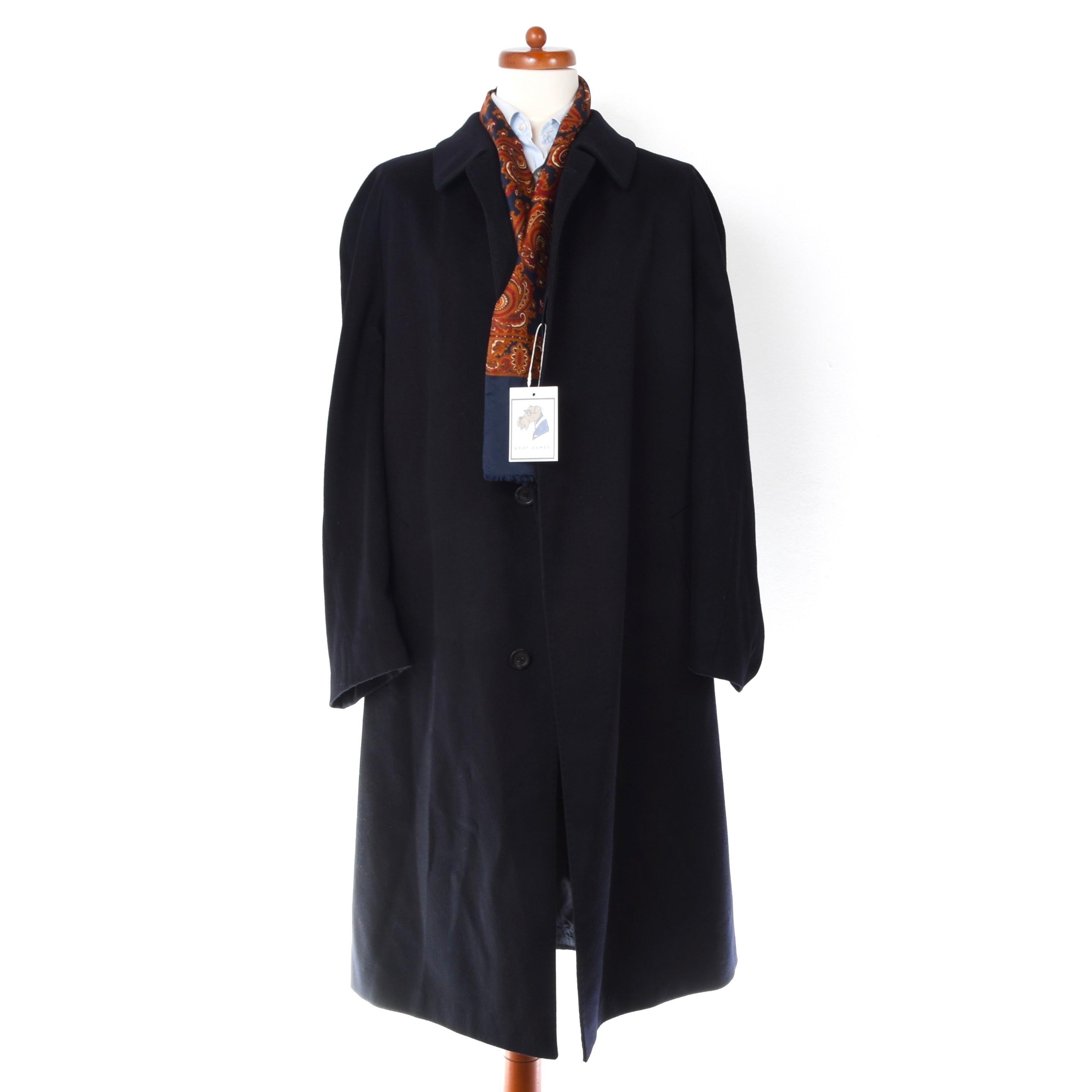 Odermark 100% Wool Balmacaan Coat Size 60 - Navy Blue – Leot James