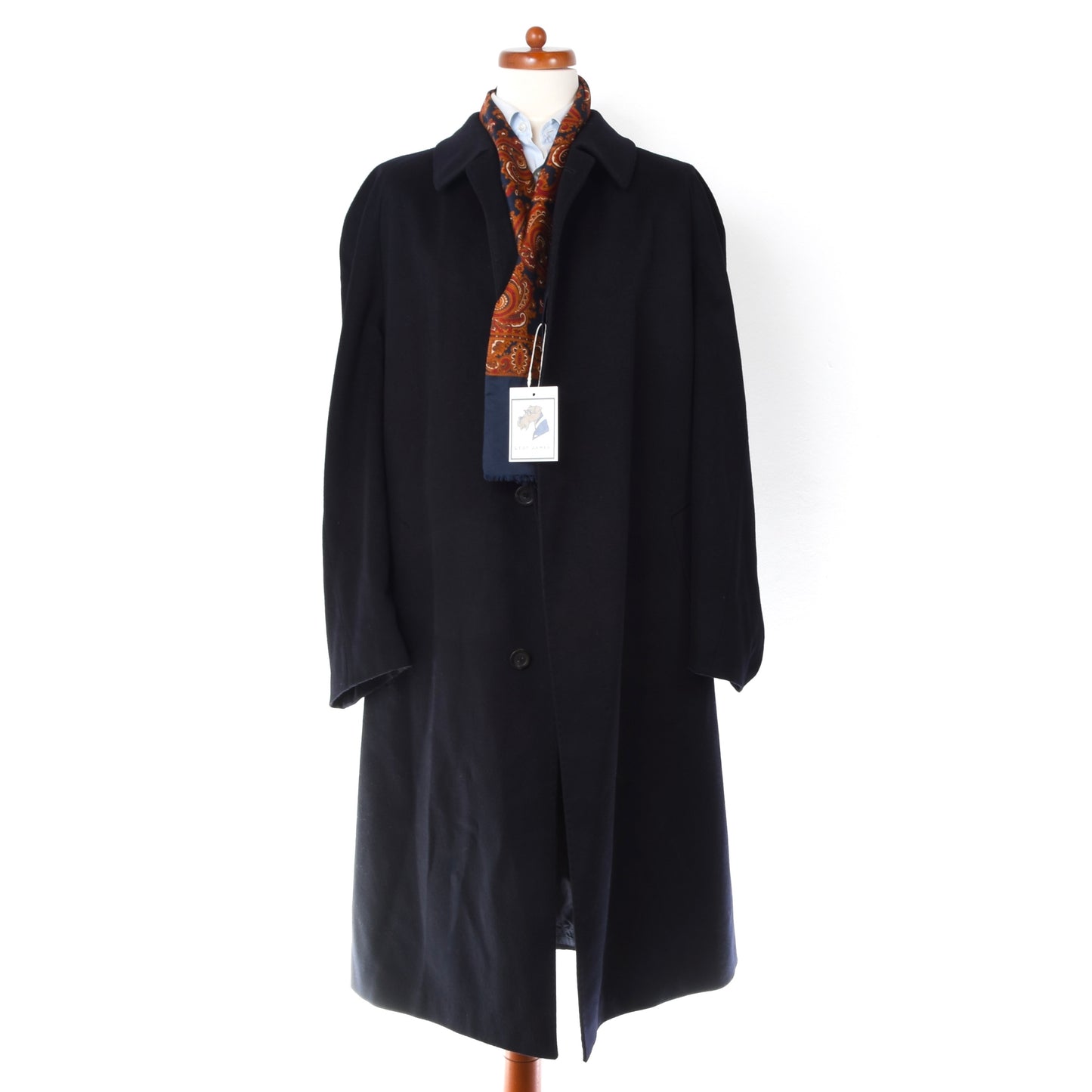 Odermark 100% Wool Balmacaan Coat Size 60 - Navy Blue