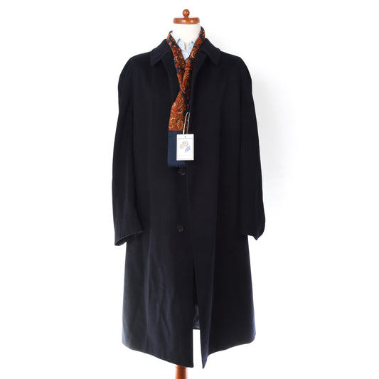 Odermark 100% Wool Balmacaan Coat Size 60 - Navy Blue