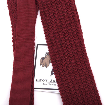 NOS Bleyle 100% Schurwoll-Strickkrawatte W. Germany – Rot