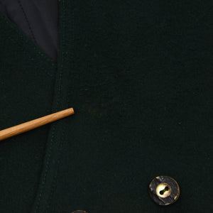 Lodenfrey Double-Breasted Wool Blend Vest/Trachtengilet ca. 49cm - Green