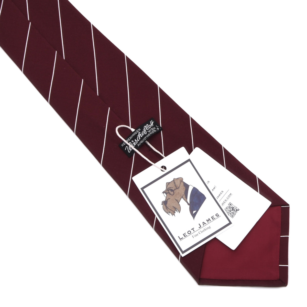 Vintage Wäscheflott Wien Silk Tie 134.5cm - Burgundy Stripes