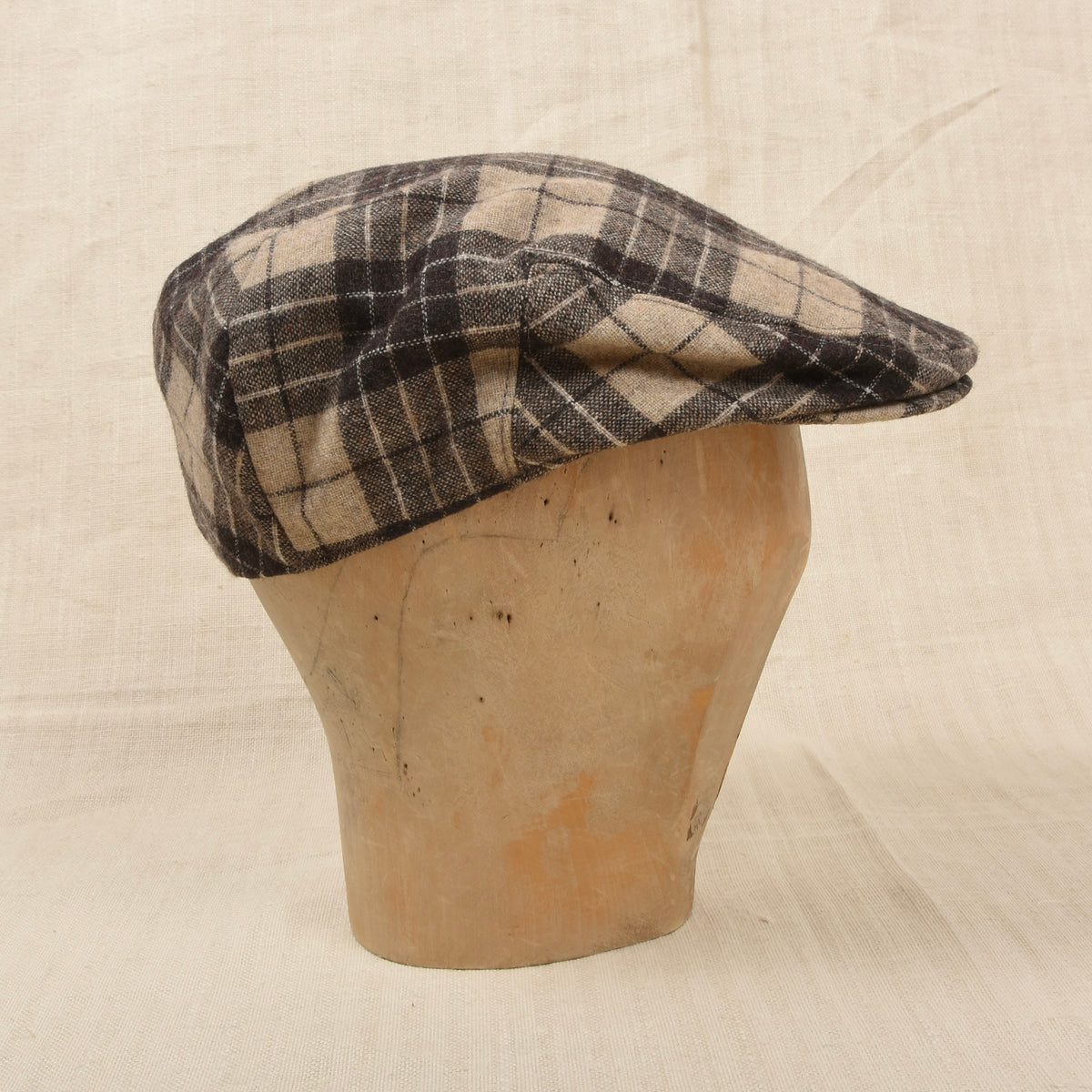 Kangol Tweed Peebles Wollmischung Schiebermütze Gr. S - Plaid