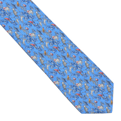 Alain Figaret 100% Silk Tie ca. 144cm/9cm - Jungle Motif