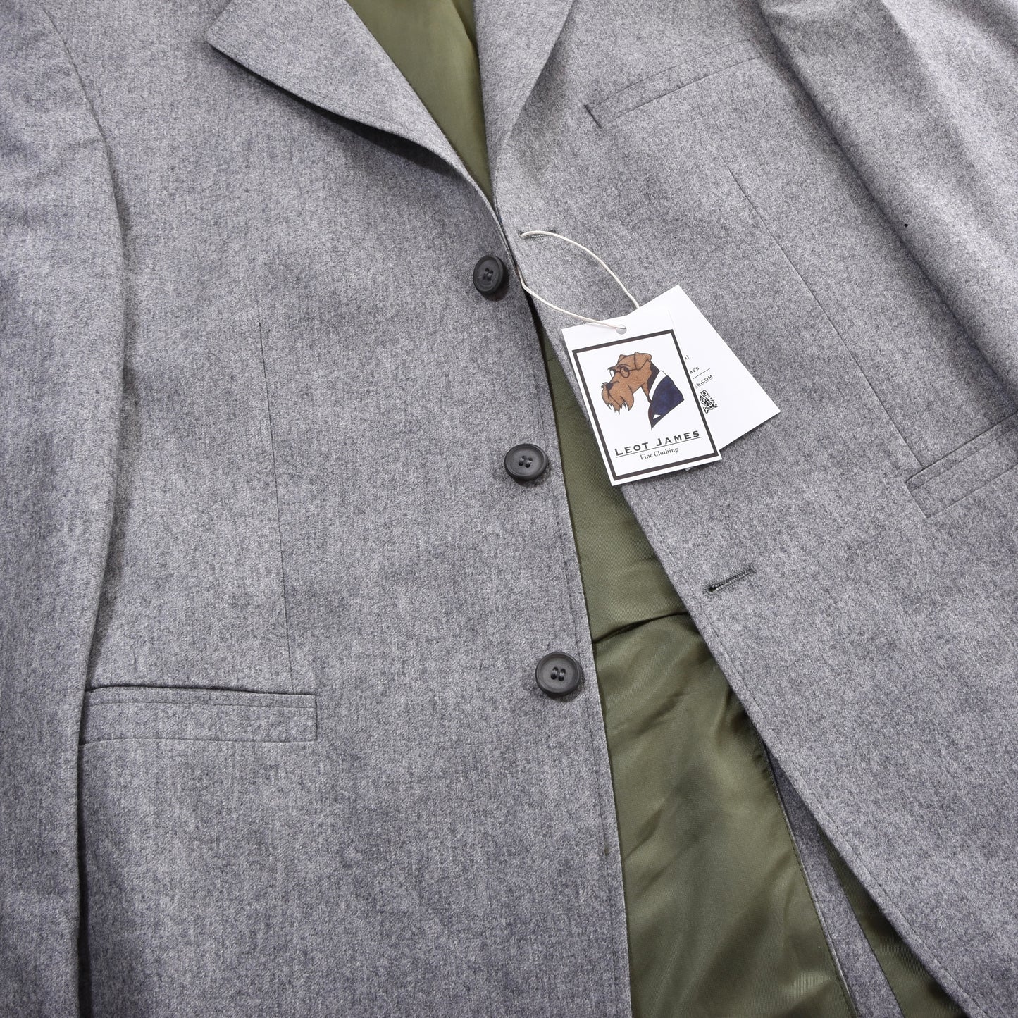 Pilatus 100% Wool Flannel Suit Chest ca. 53.5cm - Grey