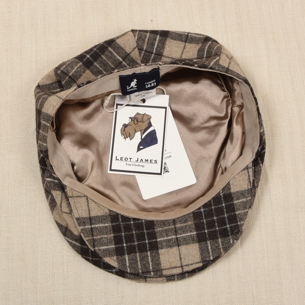 Kangol Tweed Peebles Wollmischung Schiebermütze Gr. S - Plaid
