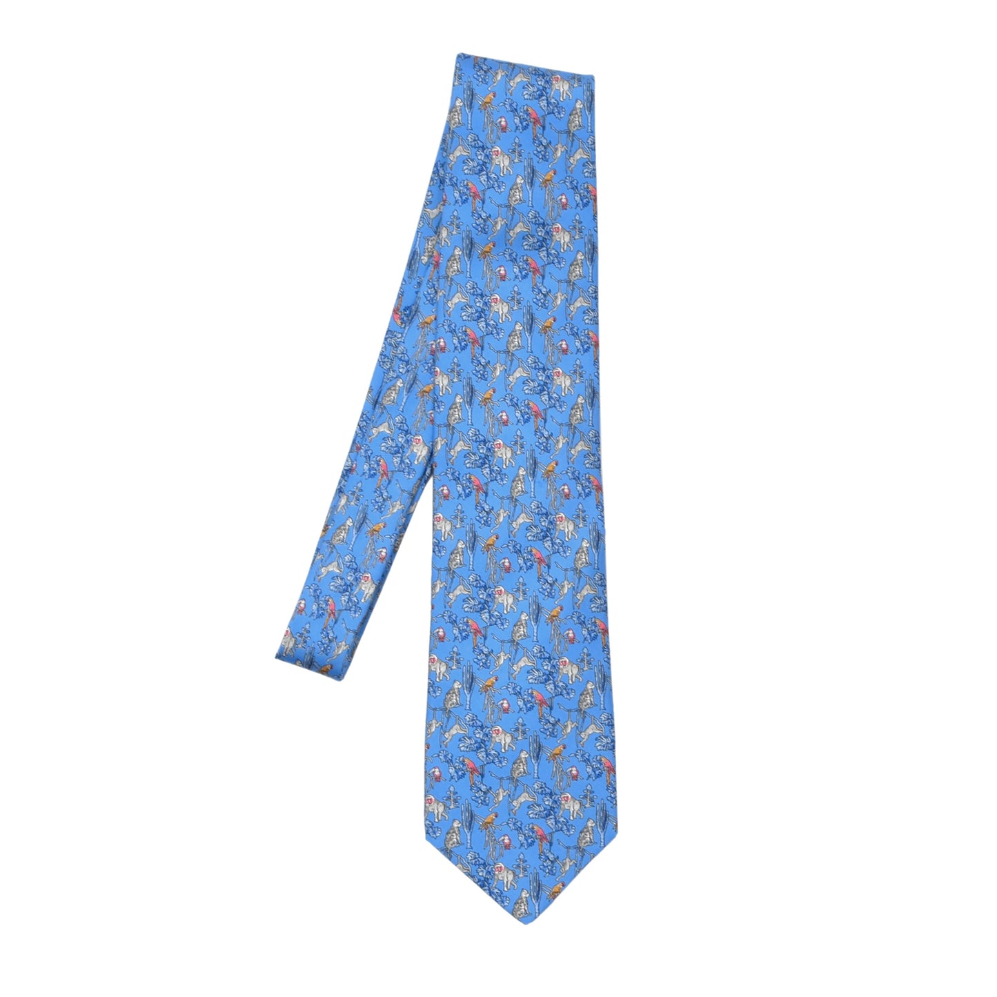 Alain Figaret 100% Silk Tie ca. 144cm/9cm - Jungle Motif