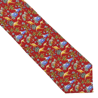 Alain Figaret 100% Silk Tie ca. 144cm/9cm - Kangaroos