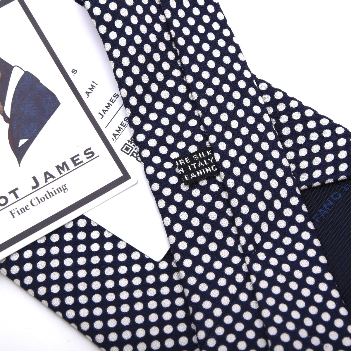 Stefano Ricci Vintage Seide Krawatte Made in Italy – Marineblau Punktmuster