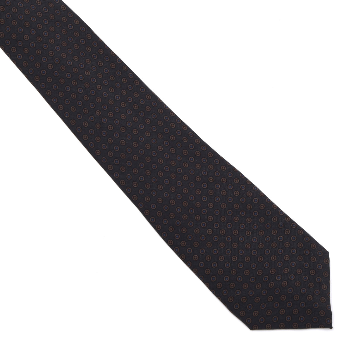 Vintage Pelo Ancient Madder Silk Tie Width 7.5cm - Grey Circles