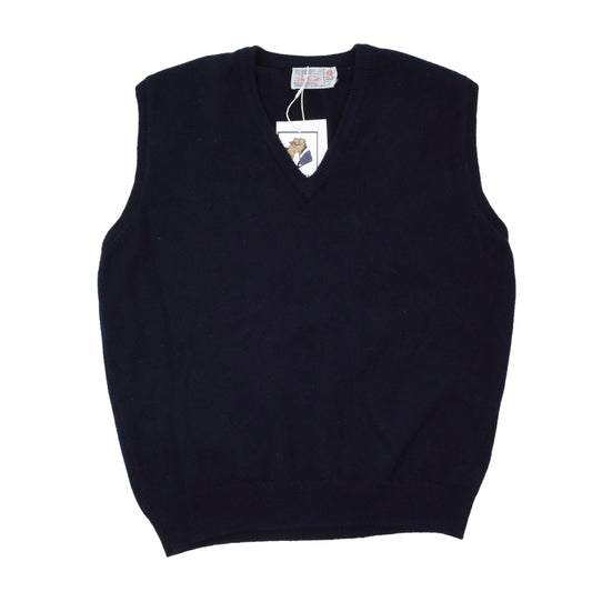 Peter Scott Wool Sweater Vest ca. 52cm - Navy Blue