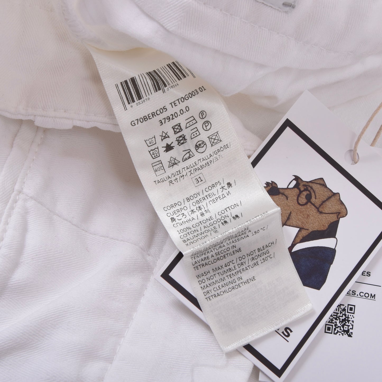 Eleventy Cotton Shorts Size 31 ca. 41.5cm - White