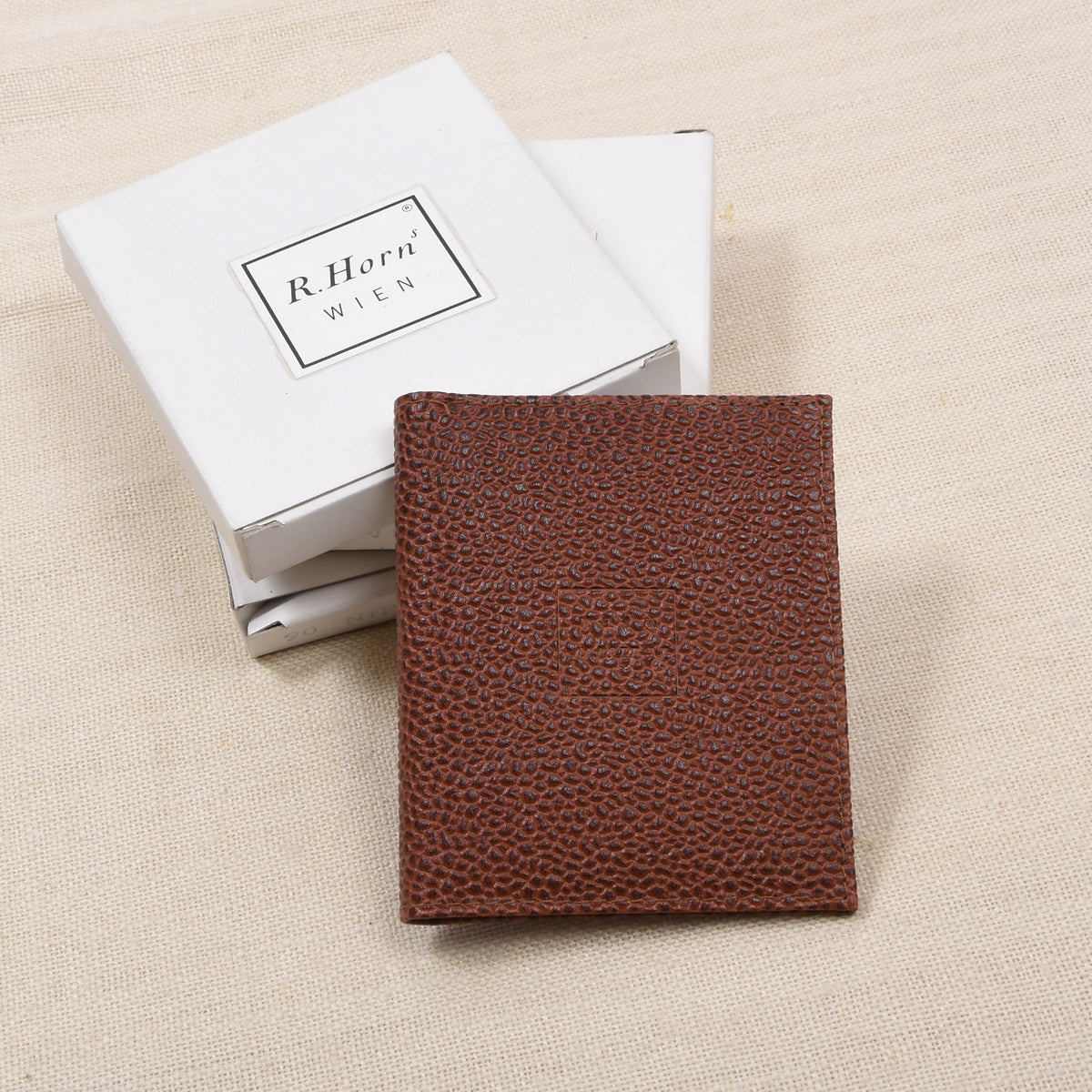 NOS R. Horn's Wien Leather Pocket Calendar 1991 Made in Austria - Brown