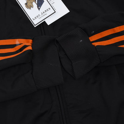 Vintage 1990s Adidas Firebird Track Suit Size D6 - Black & Orange