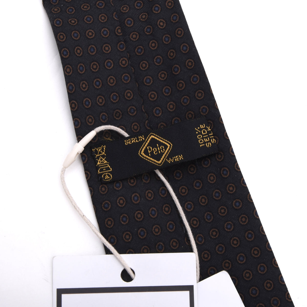 Vintage Pelo Ancient Madder Silk Tie Width 7.5cm - Grey Circles
