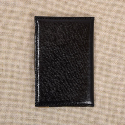 NOS Baumgartner am Graben Wien Leather Notepad Wallet Feat. Rolled Gold Corners + Extra Notepad- Black
