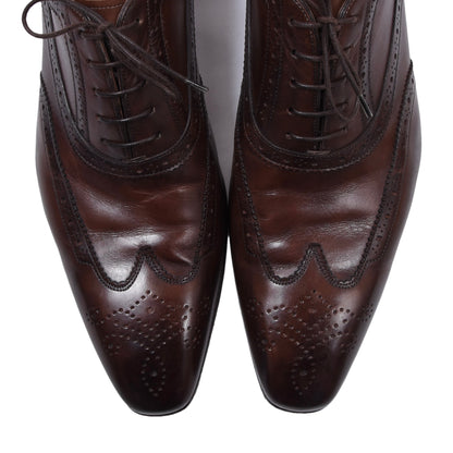 Santoni Lederschuhe, Größe 8 1/2 - Braun