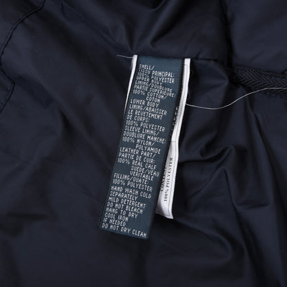Polo Ralph Lauren Steppjacke aus Kalbsveloursleder, Größe S (ca. 53 cm) – Marineblau