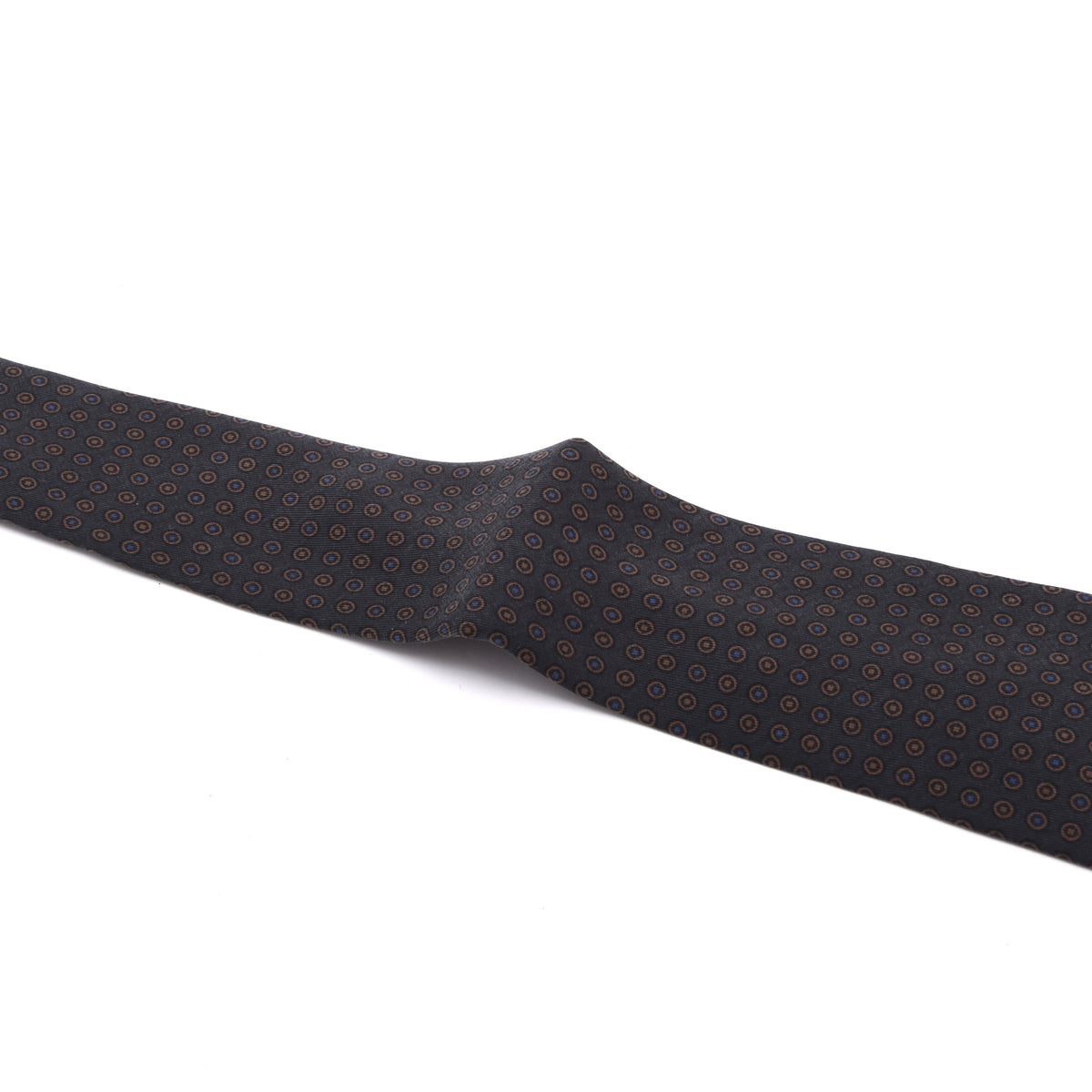 Vintage Pelo Ancient Madder Silk Tie Width 7.5cm - Grey Circles