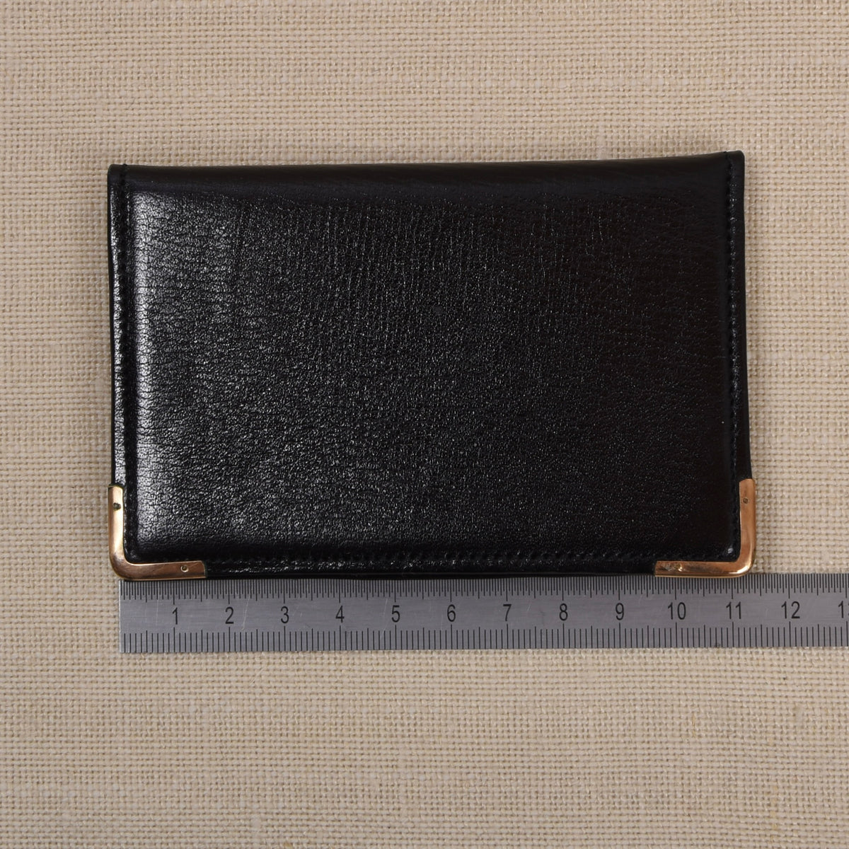 NOS Baumgartner am Graben Wien Leather Notepad Wallet Feat. Rolled Gold Corners + Extra Notepad- Black