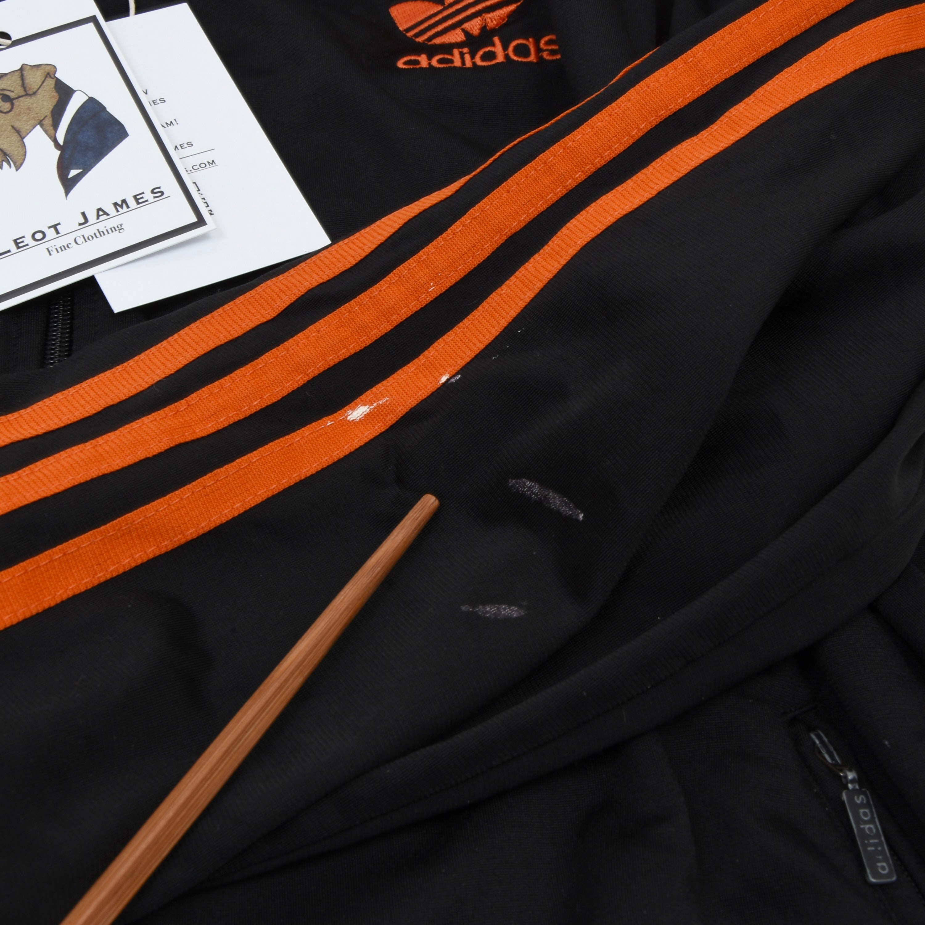 Vintage Adidas Jogginganzug Firebird aus den 1990ern GroBe D6 Schwar Leot James
