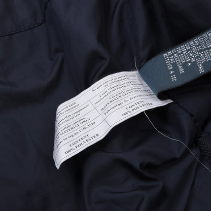 Polo Ralph Lauren Steppjacke aus Kalbsveloursleder, Größe S (ca. 53 cm) – Marineblau