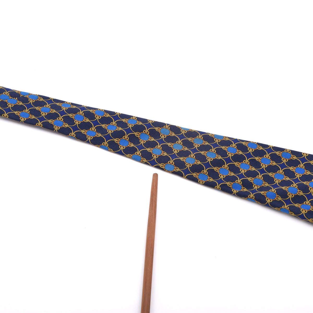 Vintage Burberrys Seide Krawatte Made in Italy – Marineblau/Gelb