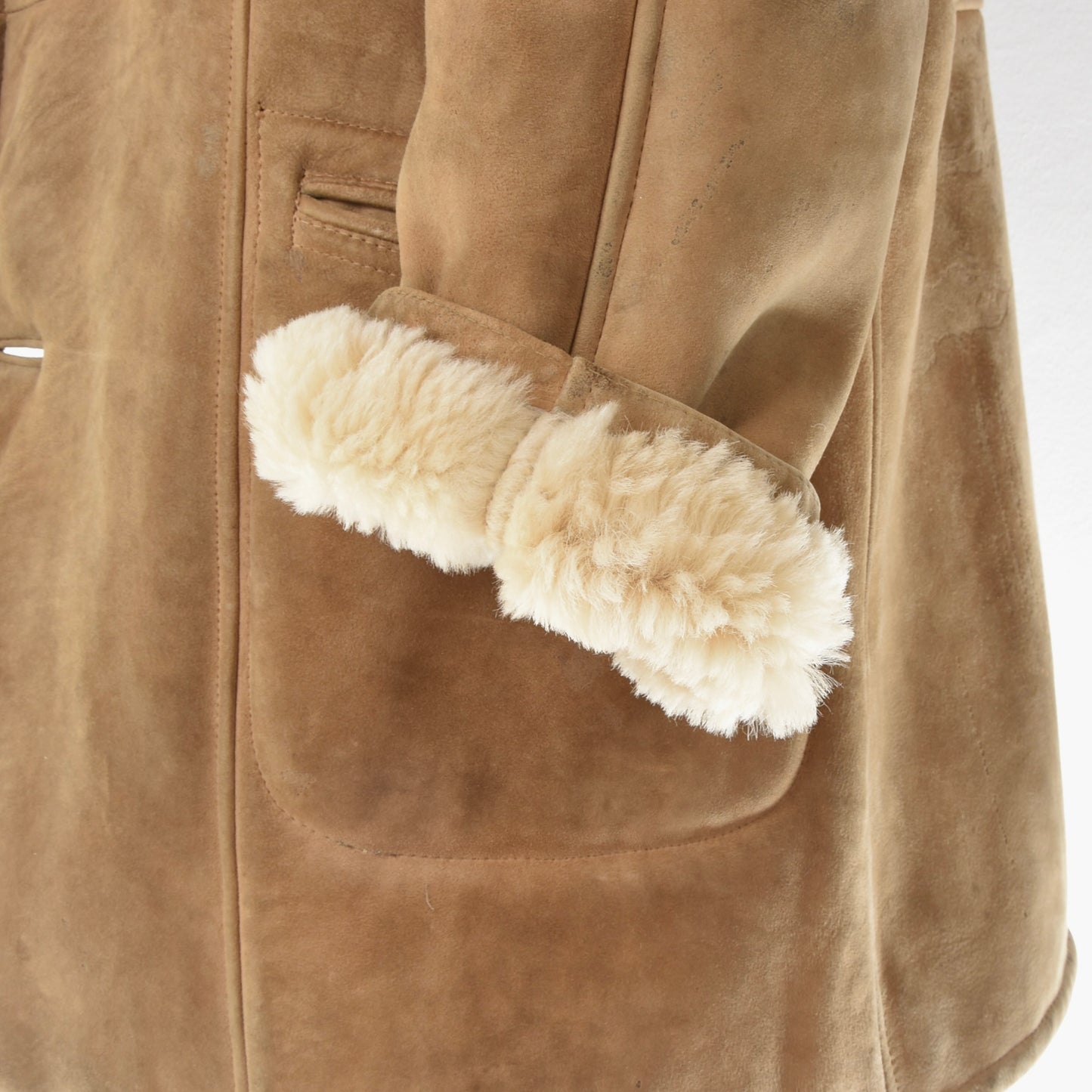 Vintage Shearling Coat Size 52 Chest ca. 64.5cm - Tan/Blonde