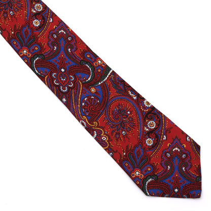 Ermenegildo Zegna Seide Krawatte Made in Italy - Rot Paisley