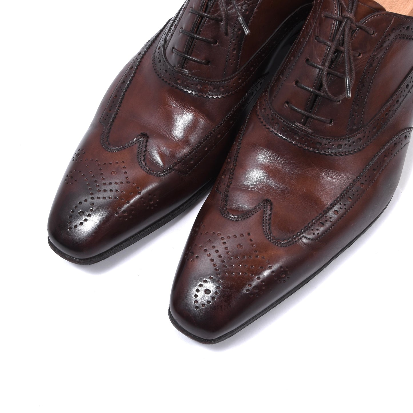 Santoni Lederschuhe, Größe 8 1/2 - Braun