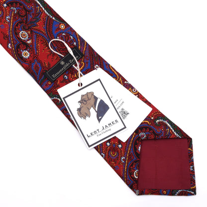 Ermenegildo Zegna Seide Krawatte Made in Italy - Rot Paisley