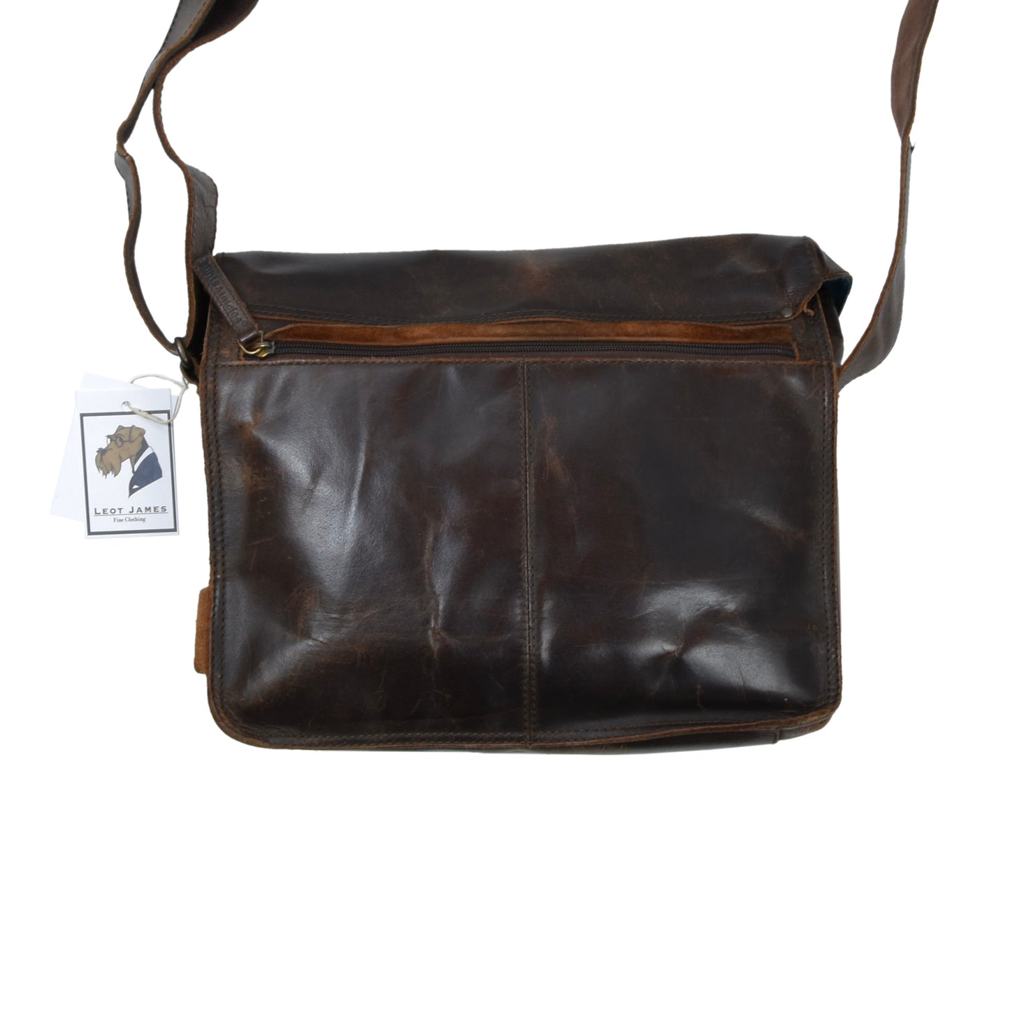 Aunts & Uncles Leather Shoulder/Messenger Bag - Brown
