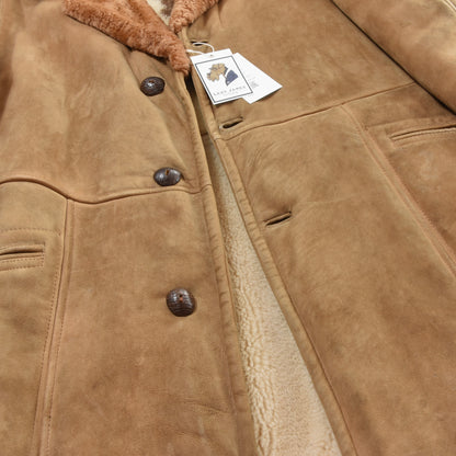 Vintage Shearling Coat Size 52 Chest ca. 64.5cm - Tan/Blonde