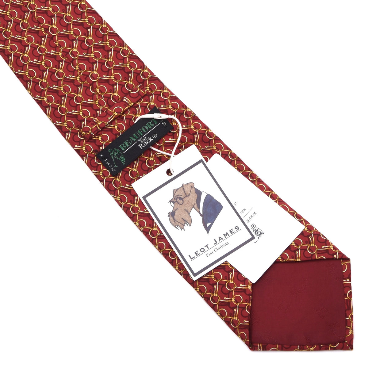 Beaufort Tie Rack Silk Tie Made in Italy - Red Horsebit