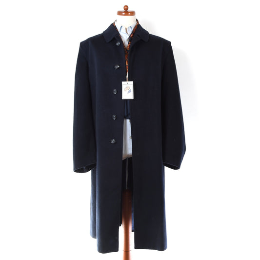 Vintage M. Hopfgartner Wool Overcoat Chest ca. 64cm - Navy Blue