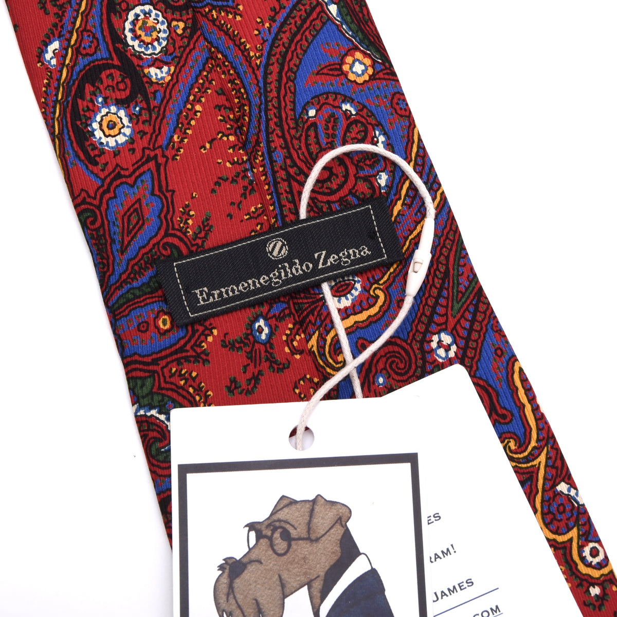 Ermenegildo Zegna Seide Krawatte Made in Italy - Rot Paisley