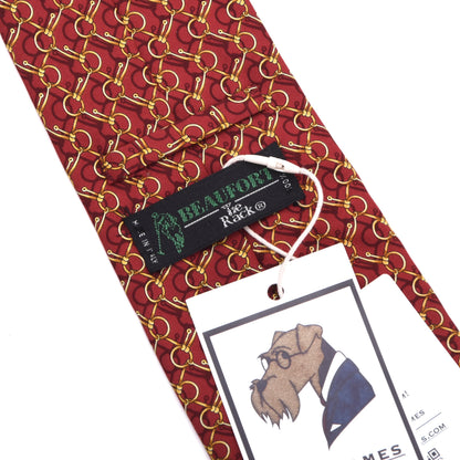 Beaufort Tie Rack Silk Tie Made in Italy - Red Horsebit