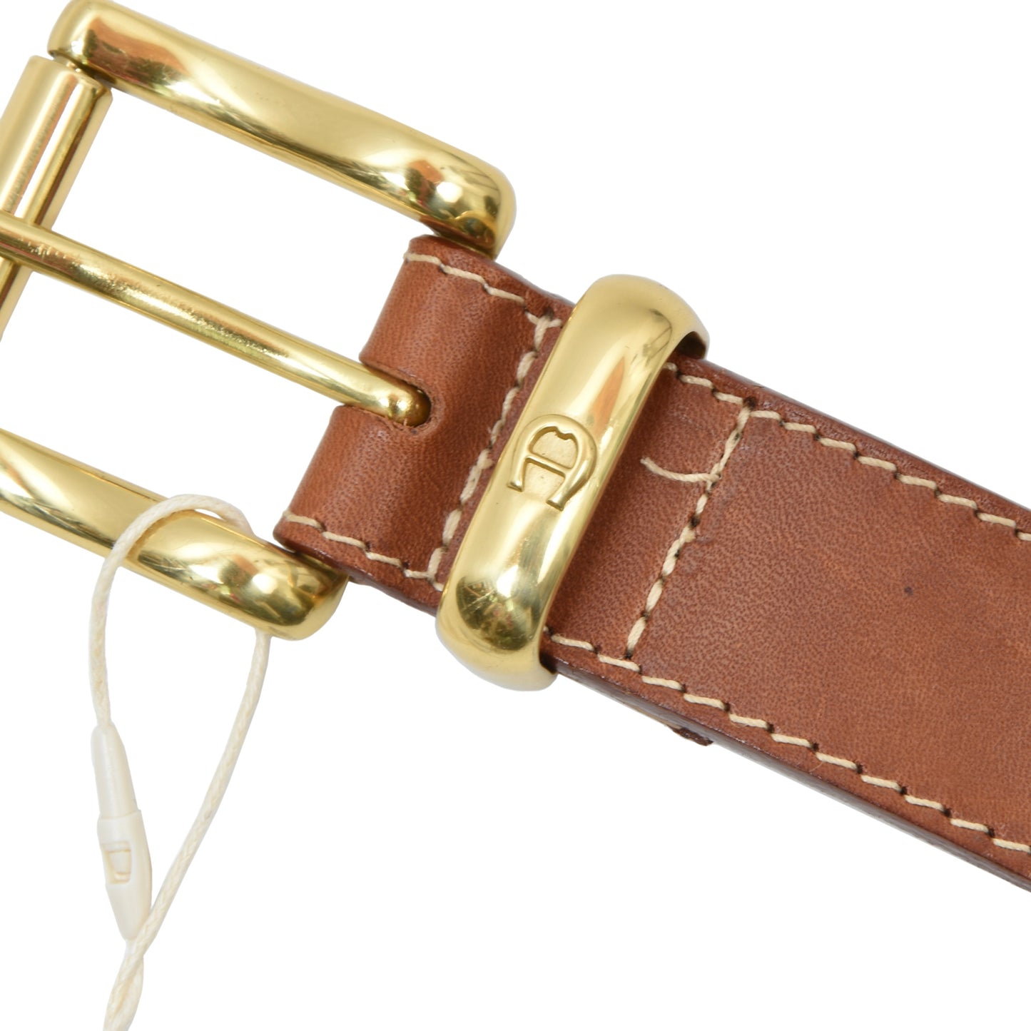 Etienne Aigner Leather Belt Size 95/34 ca. 98.5cm - Tan