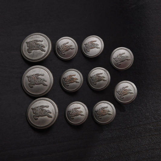 Vintage Burberry x11 Knopf Set - Silber