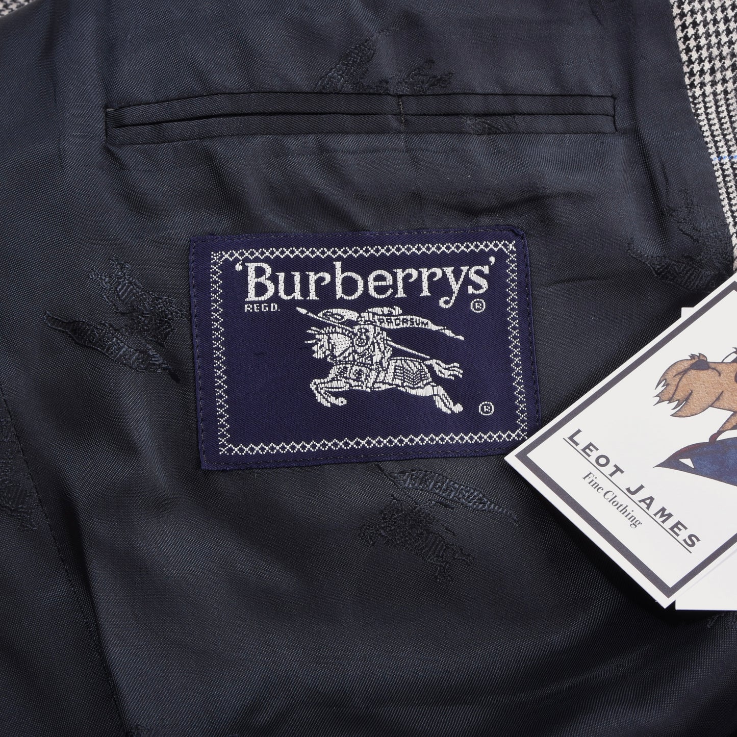 Vintage Burberrys Wollanzug Brust ca. 54cm - Glencheck